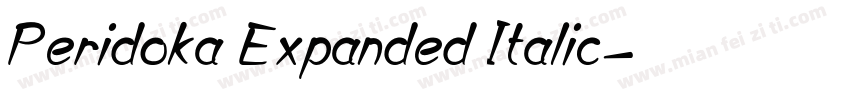 Peridoka Expanded Italic字体转换